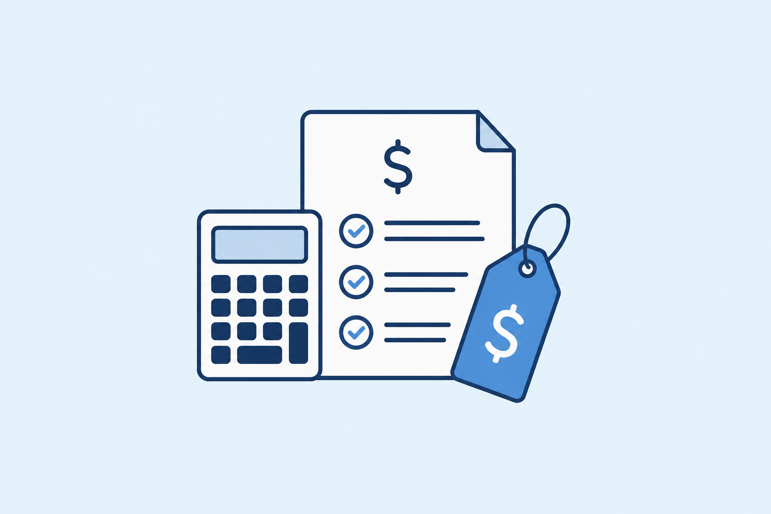 Business finance checklist icons