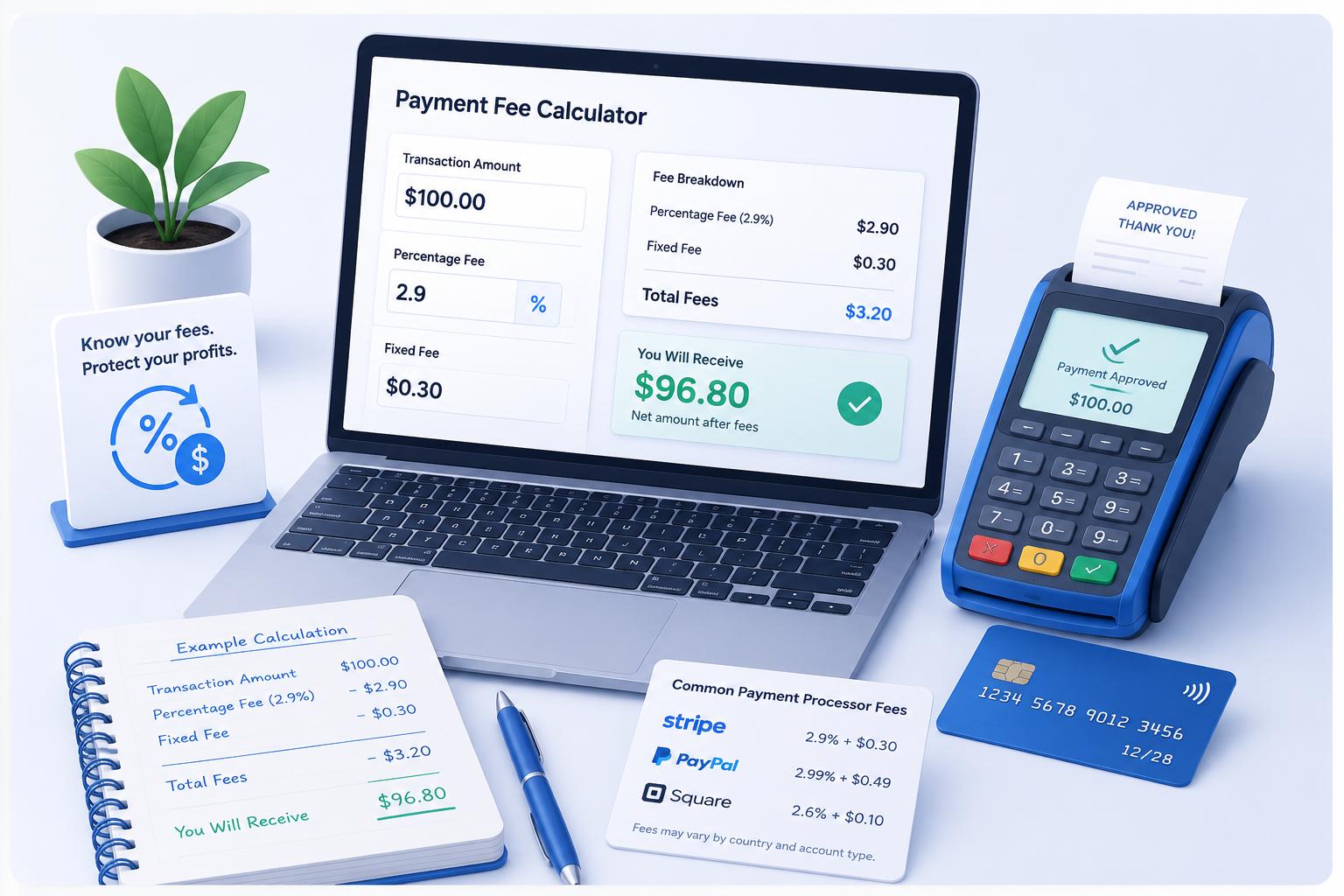 Payment fee calculator overview