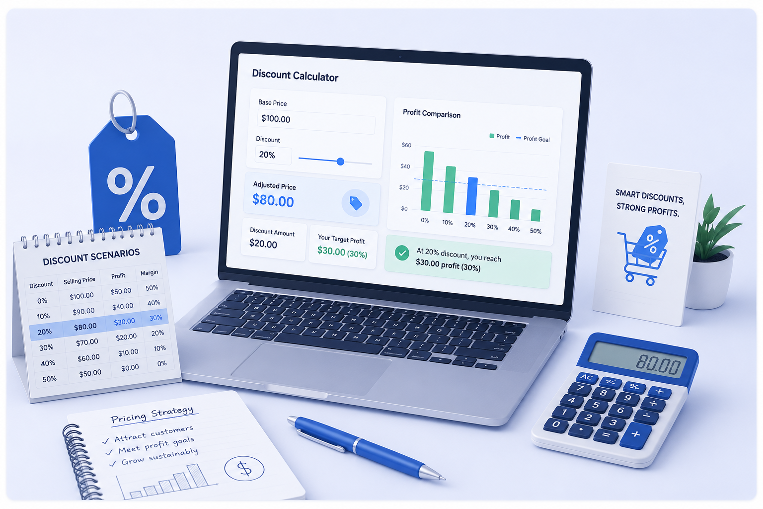 Suggested price discount calculator overview